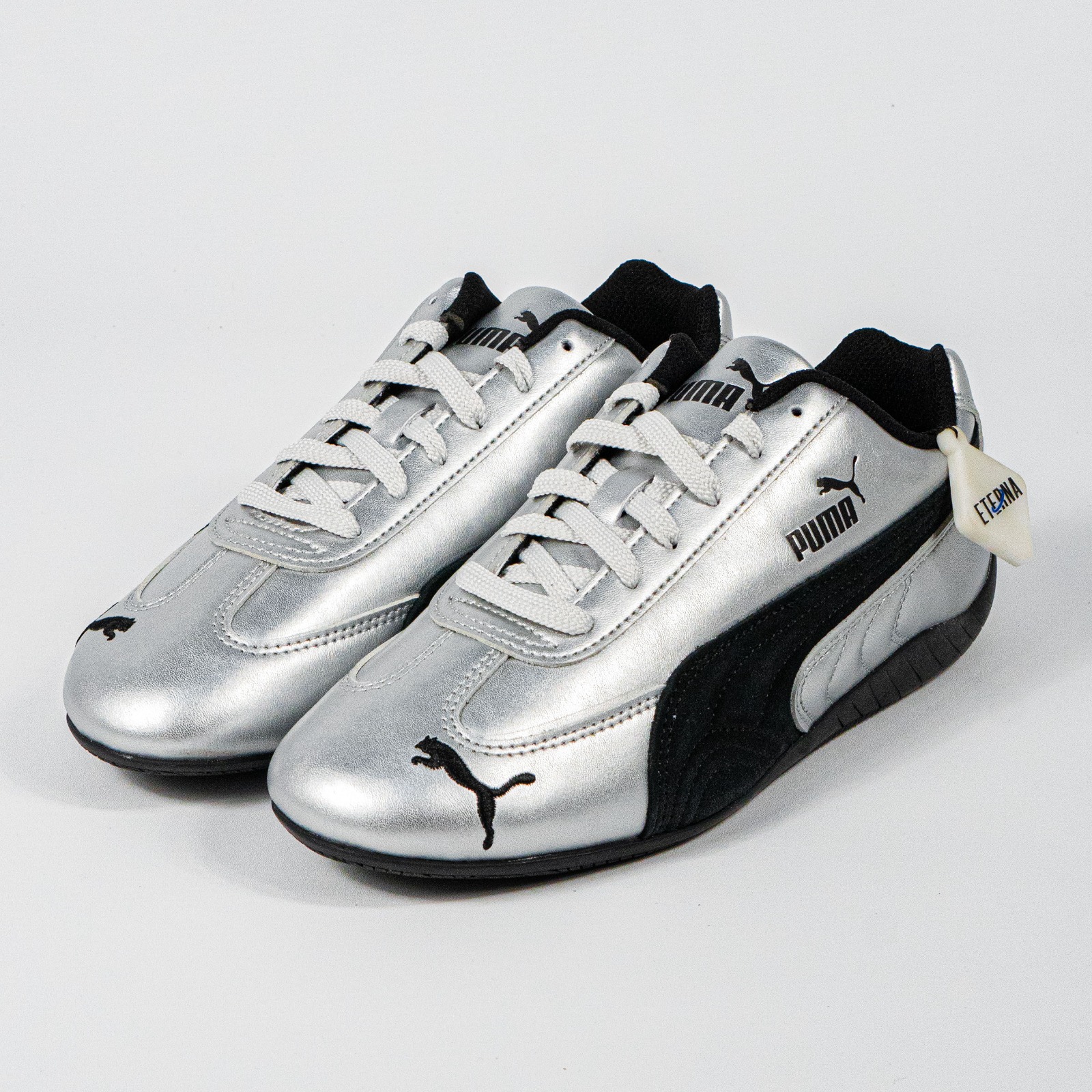 Sepatu Puma Speedcat OG Metallic Black Silver Sneakers Casual Pria Wanita Authentic