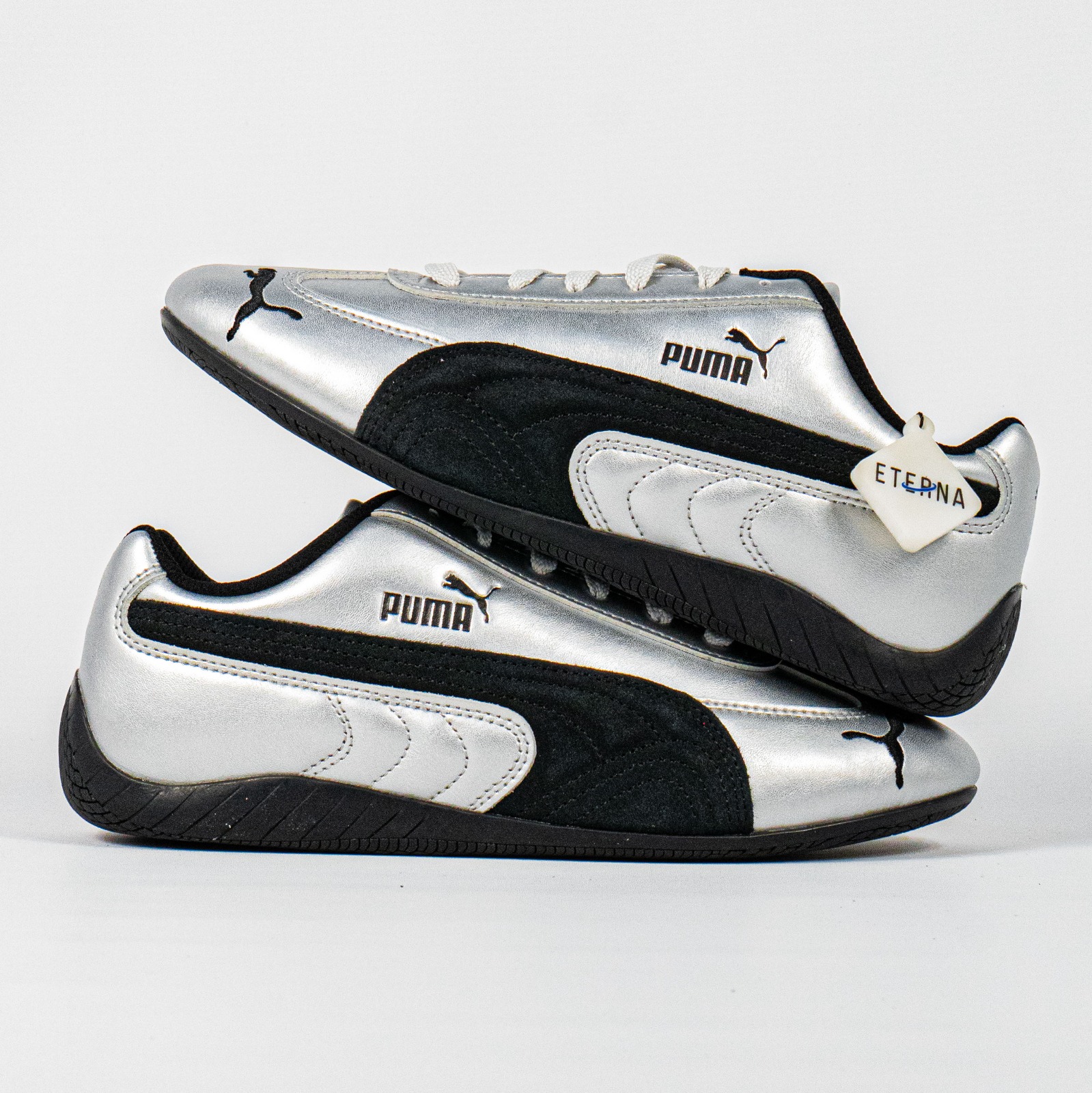Sepatu Puma Speedcat OG Metallic Black Silver Sneakers Casual Pria Wanita Authentic - Image 2