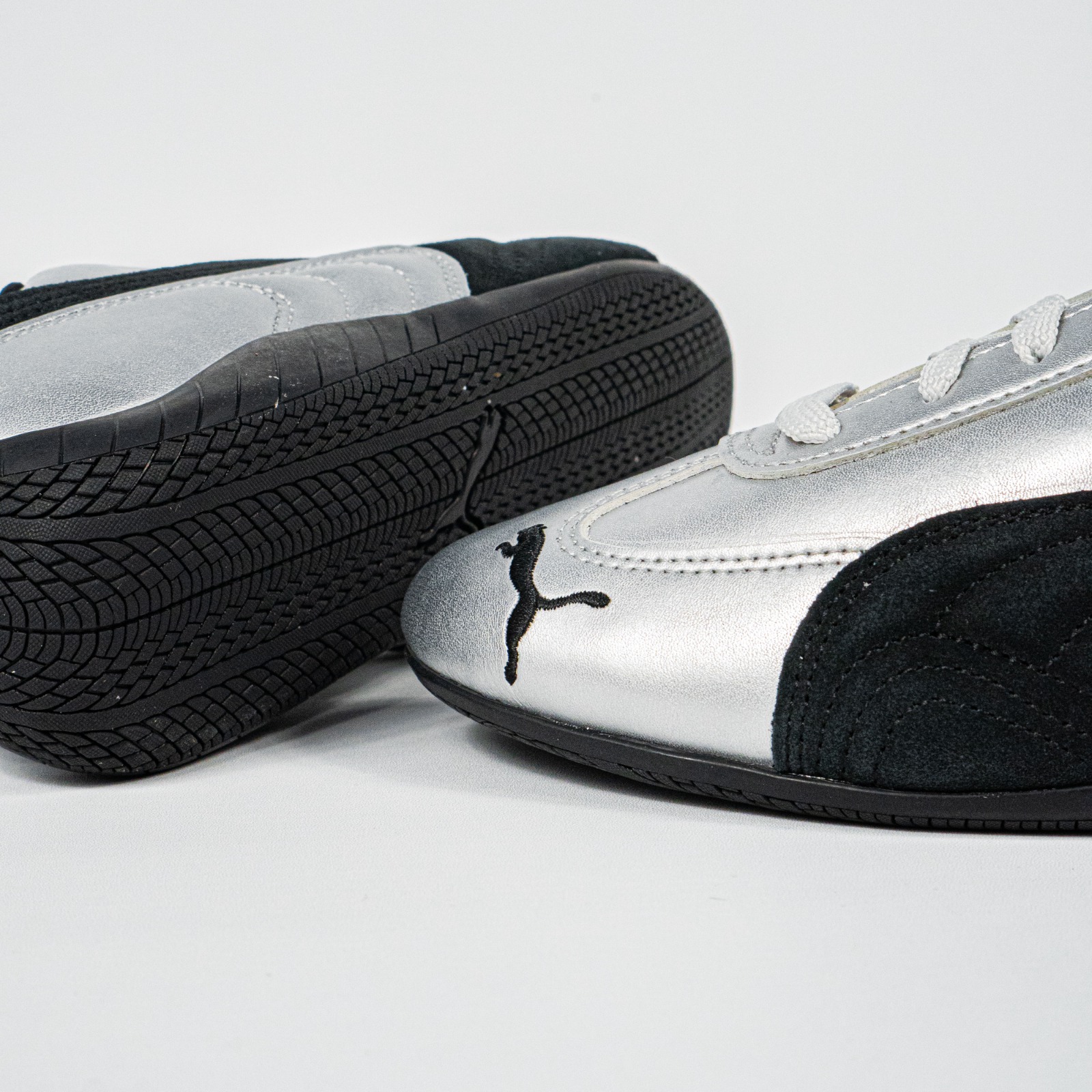 Sepatu Puma Speedcat OG Metallic Black Silver Sneakers Casual Pria Wanita Authentic - Image 4