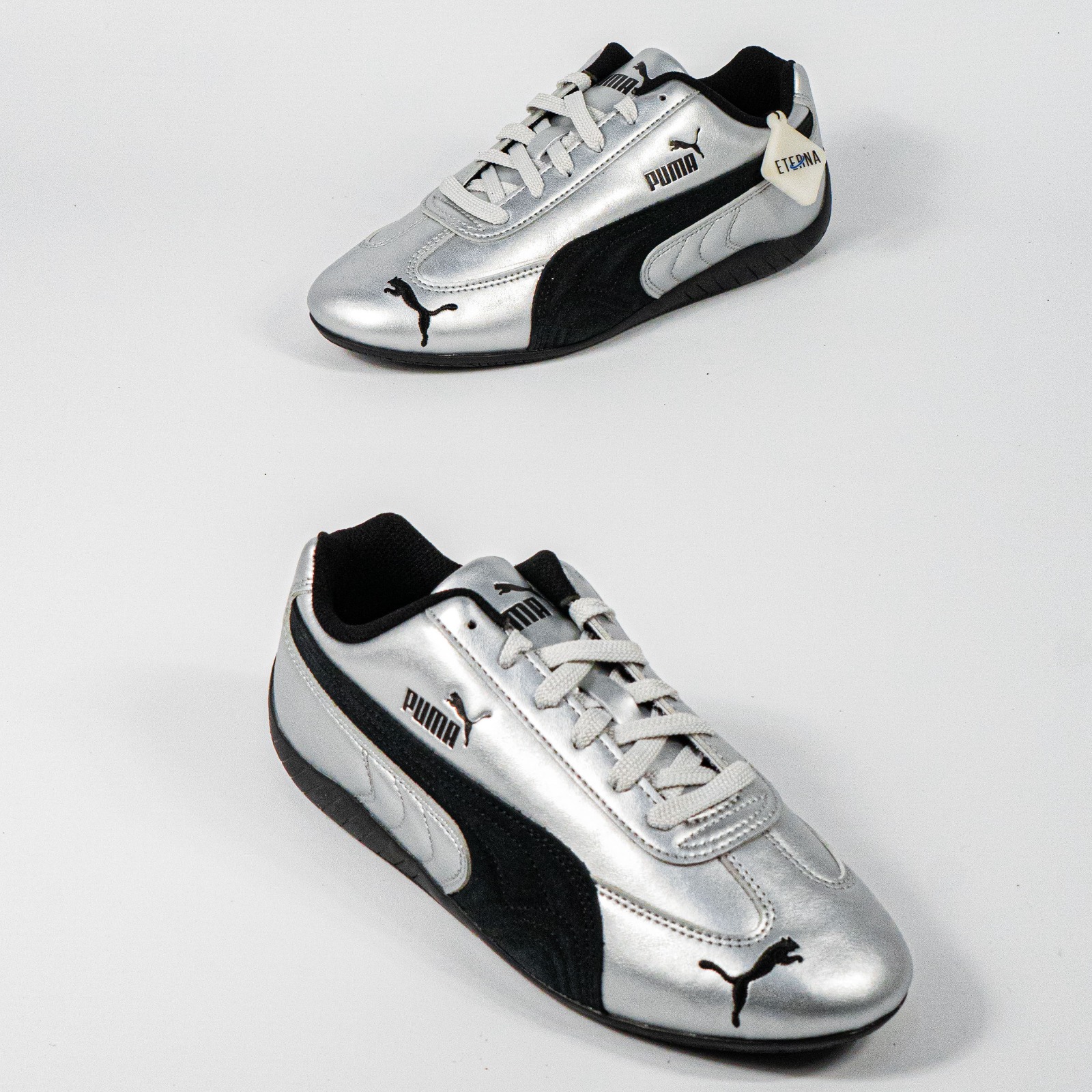 Sepatu Puma Speedcat OG Metallic Black Silver Sneakers Casual Pria Wanita Authentic - Image 5