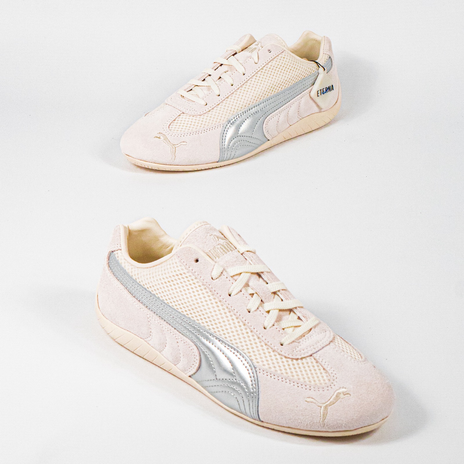 Sepatu Puma Speedcat PRM Frosted Ivory Beige Silver Sneakers Casual Wanita Authentic - Image 5