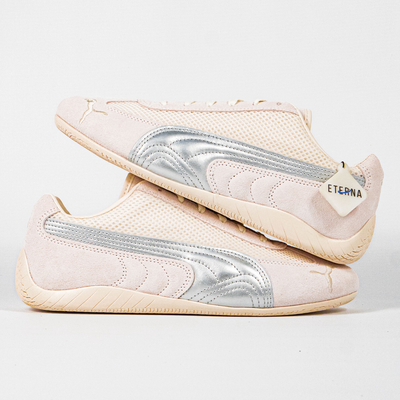 Sepatu Puma Speedcat PRM Frosted Ivory Beige Silver Sneakers Casual Wanita Authentic - Image 2