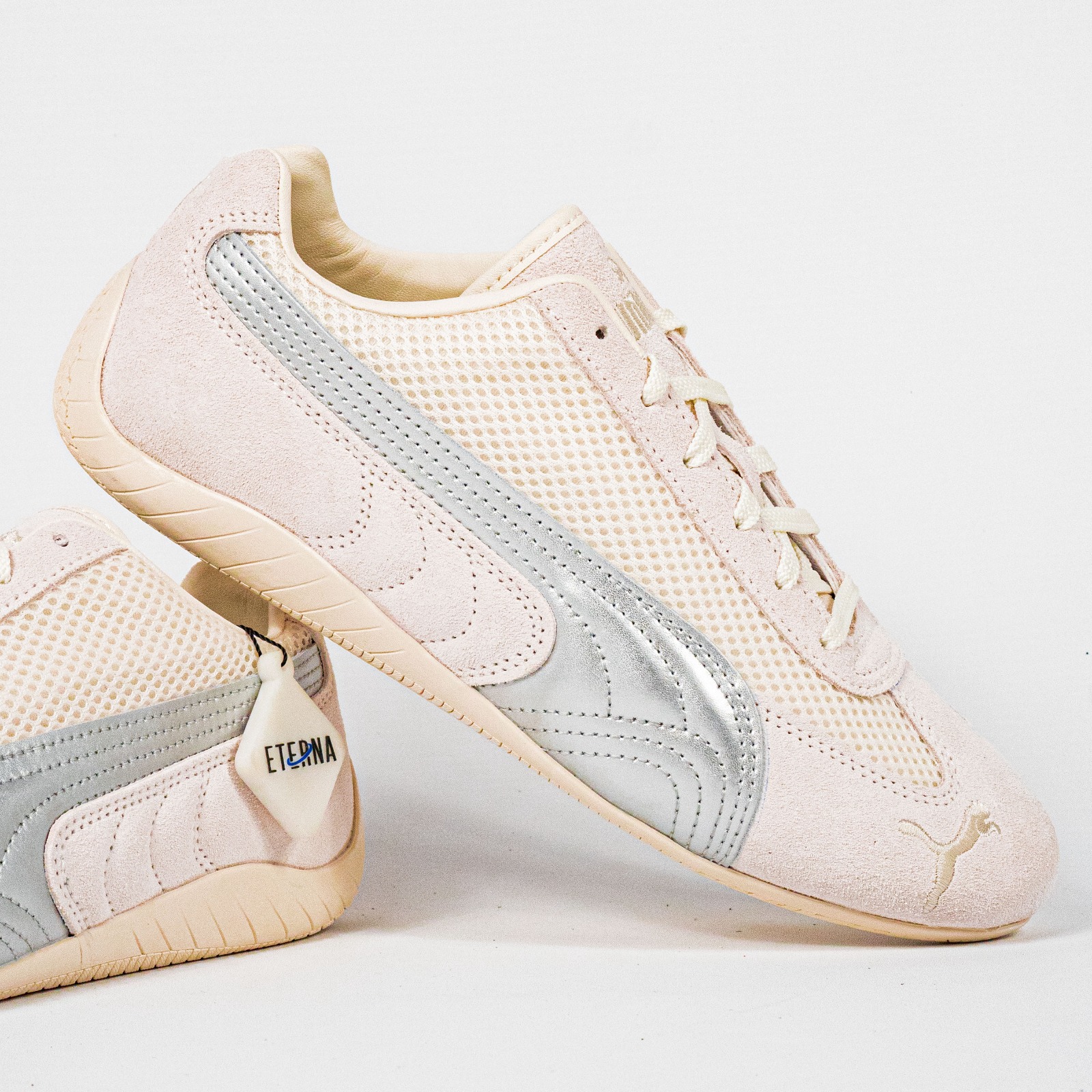 Sepatu Puma Speedcat PRM Frosted Ivory Beige Silver Sneakers Casual Wanita Authentic - Image 3