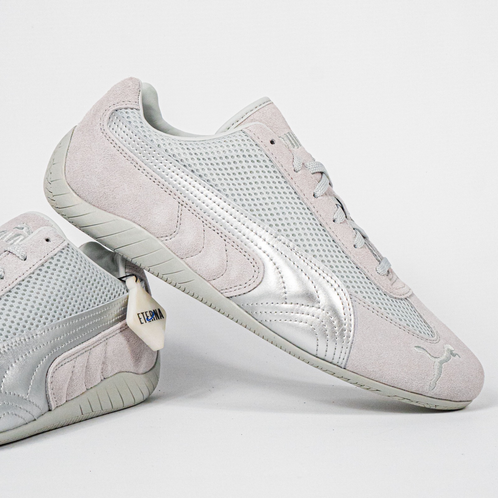 Sepatu Puma Speedcat PRM Light Grey Silver Sneakers Casual Pria Wanita Authentic - Image 3