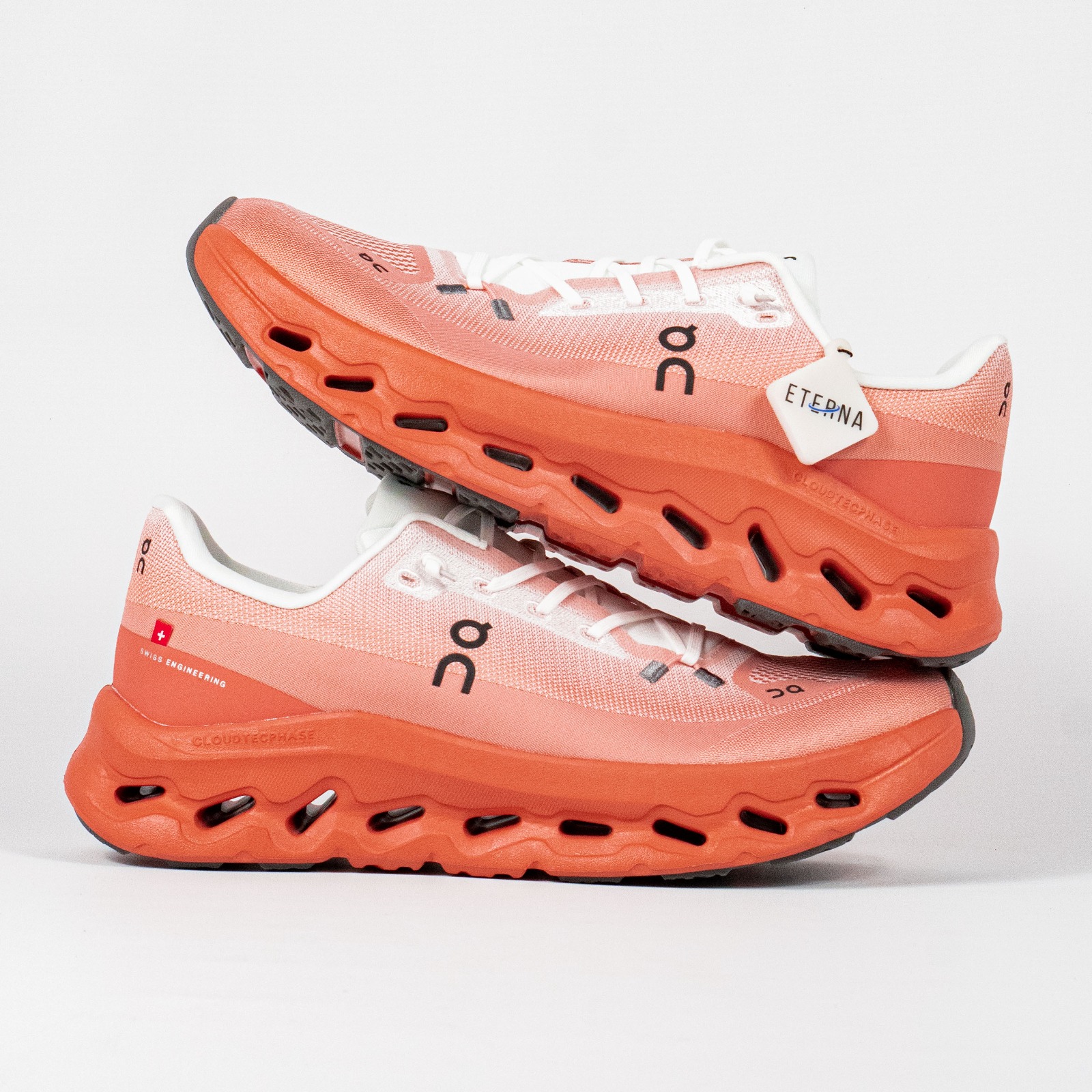 Sepatu On Running Cloudtilt Ivory Canyon White Orange Sneakers Authentic - Image 4