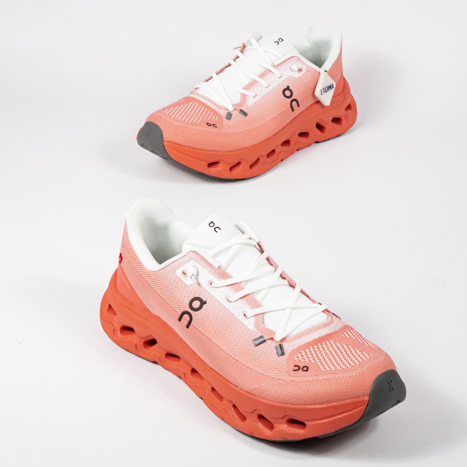 Sepatu On Running Cloudtilt Ivory Canyon White Orange Sneakers Authentic - Image 5