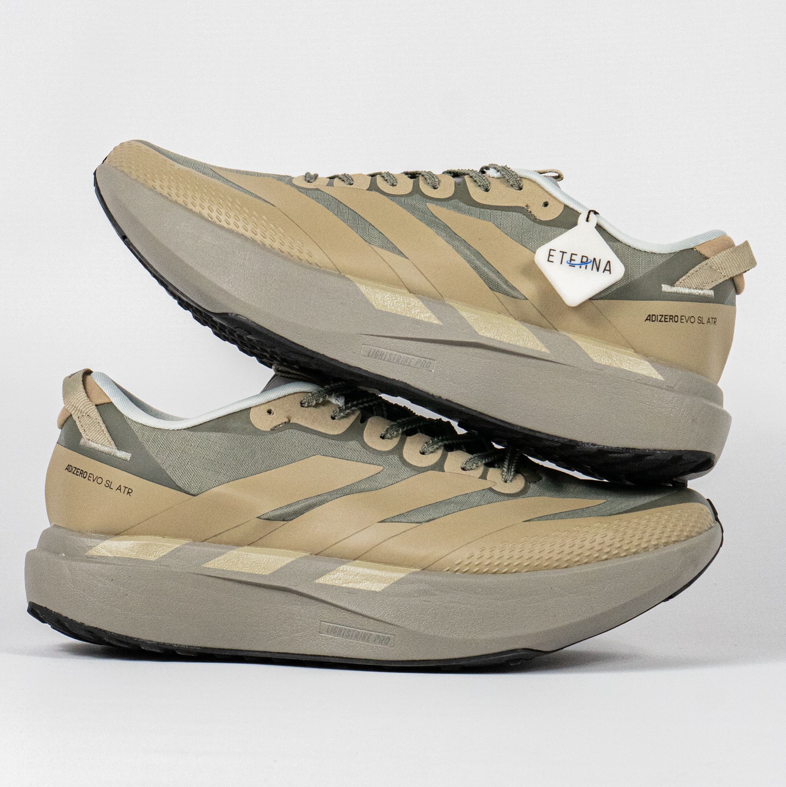 Sepatu Adidas Adizero EVO SL ATR Sesame Ash Sneakers Authentic - Image 4