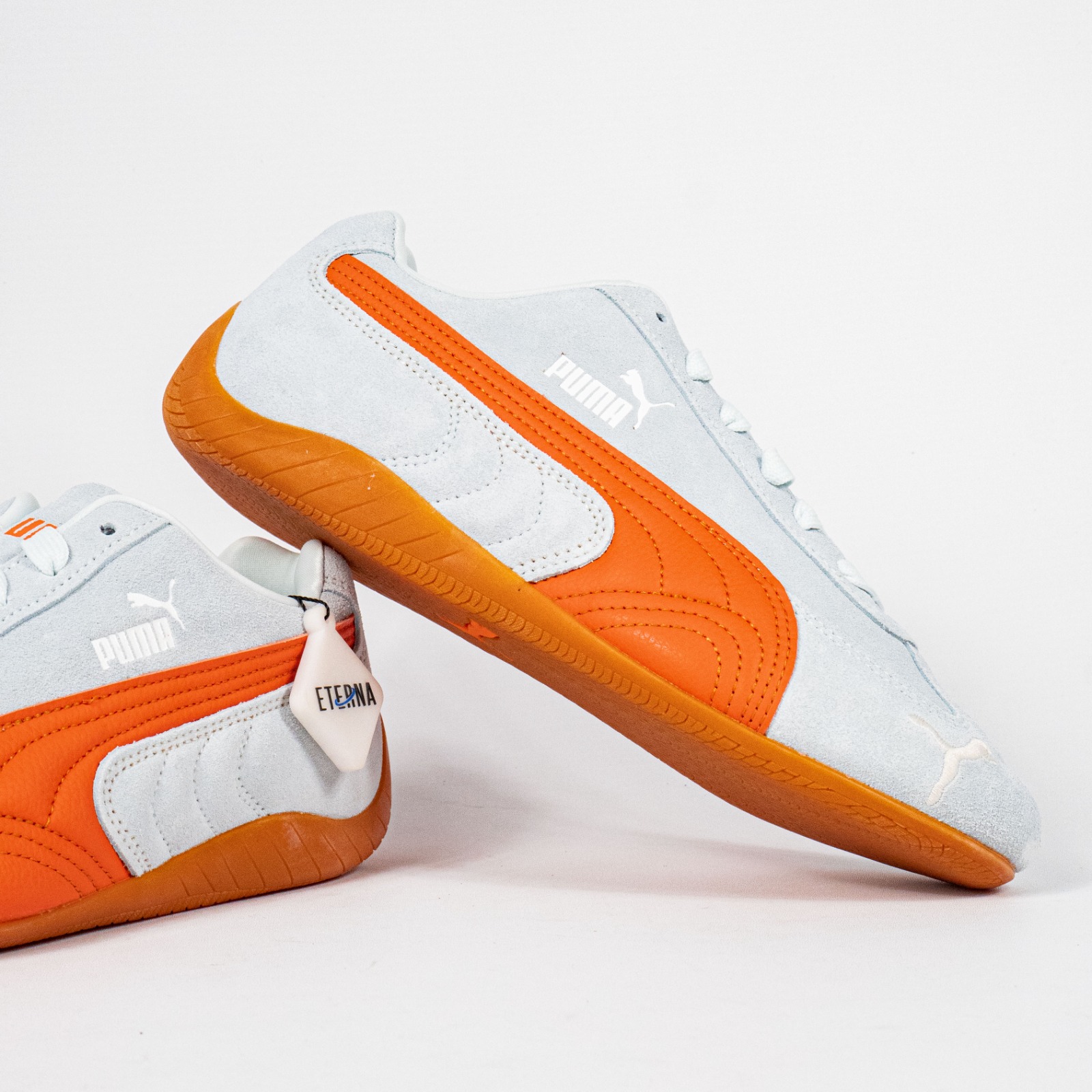Sepatu Puma Speedcat OG Sea Glass Orange Glo Sneakers Authentic - Image 3
