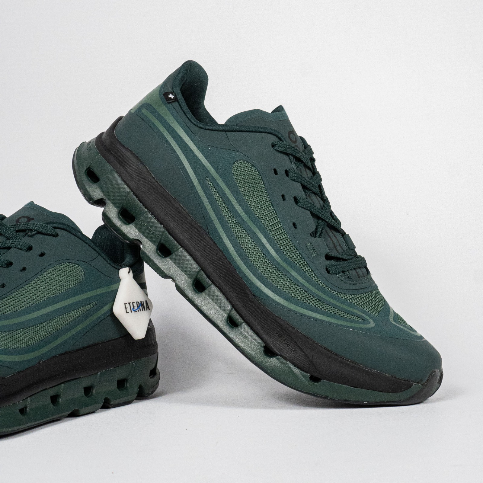 Sepatu On Cloudflow 5 AD Obsidian Evergreen Sneakers Authentic - Image 3