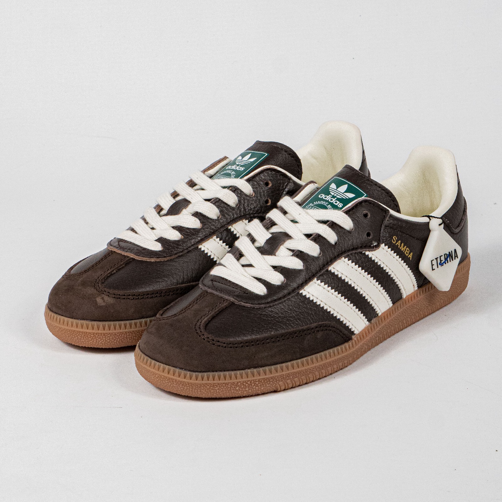 Sepatu Adidas Samba OG Dark Brown Off White Gum Casual Sneakers Unisex Sepatu Kasual Pria Wanita