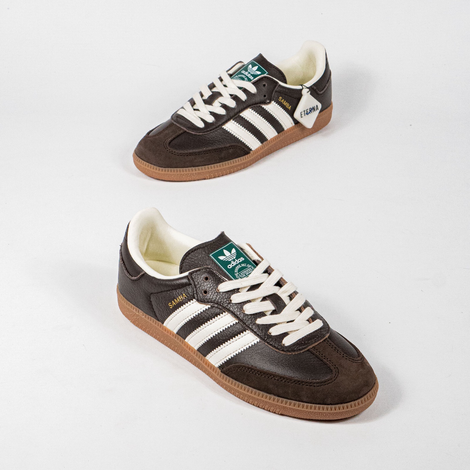 Sepatu Adidas Samba OG Dark Brown Off White Gum Casual Sneakers Unisex Sepatu Kasual Pria Wanita - Image 4
