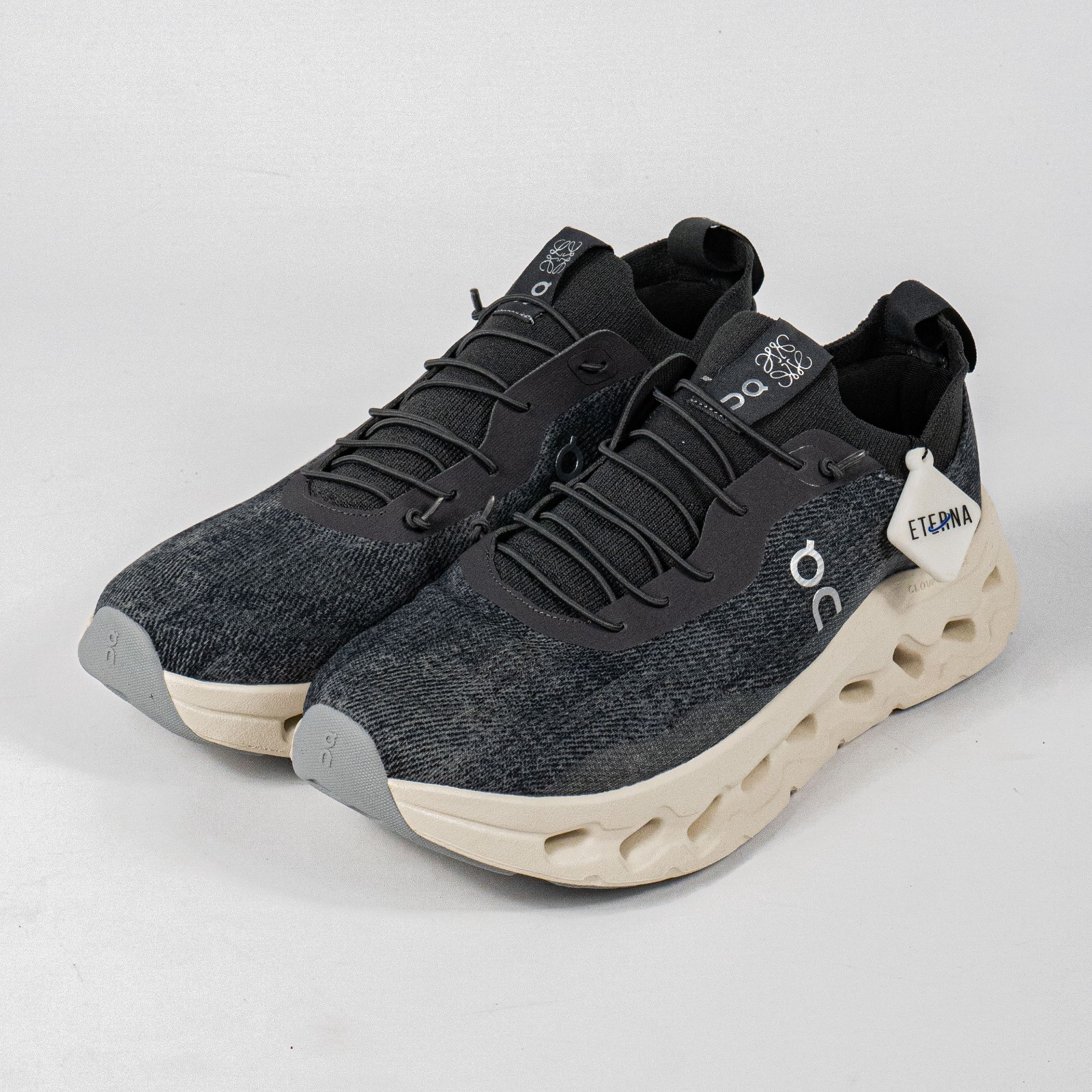 Sepatu On Running Cloudtilt LOEWE Denim Grey Black White Sneakers Unisex Sepatu Lari Olahraga Gym Pria Wanita