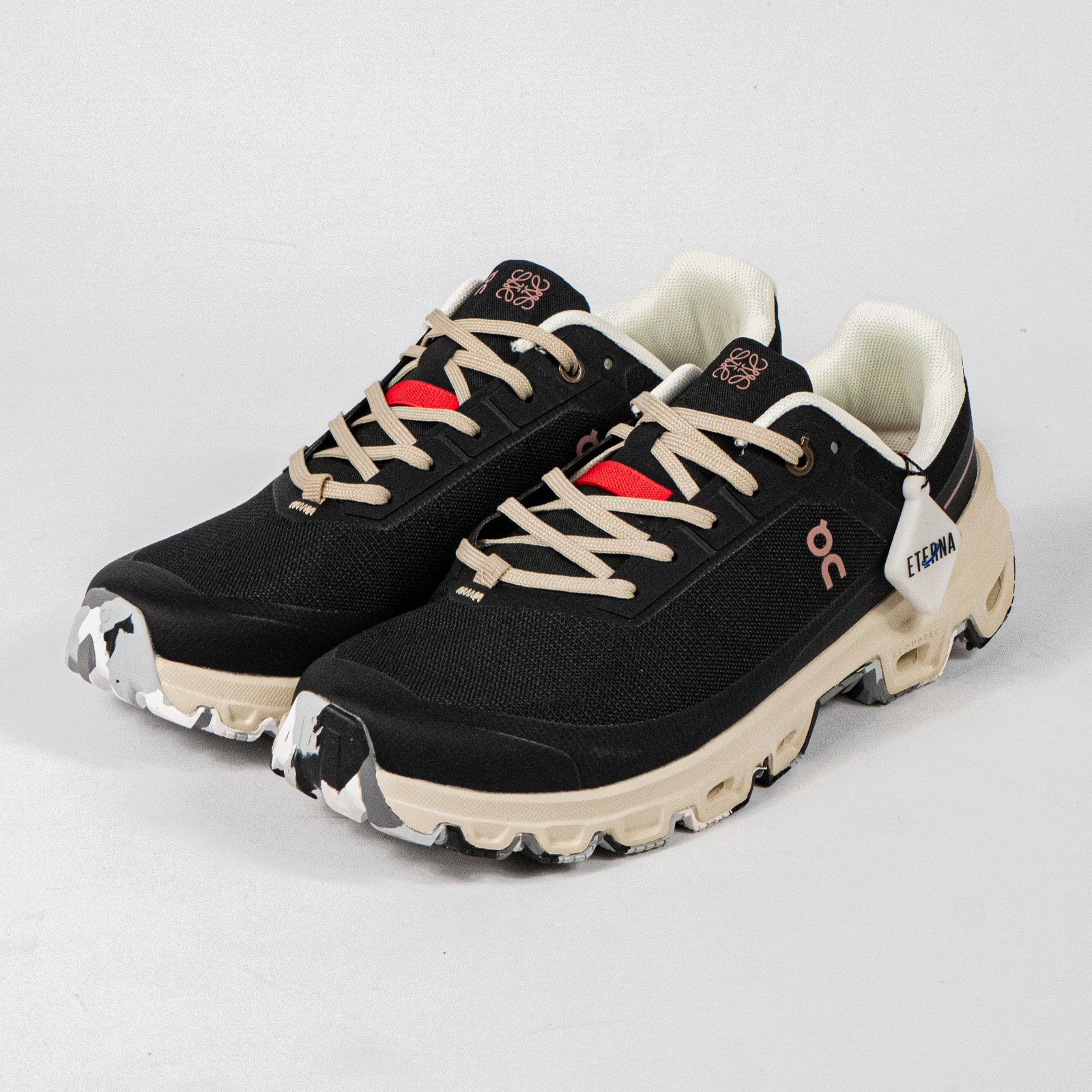 Sepatu On Running Cloudventure Black Cream Sneakers Unisex Sepatu Lari Olahraga Gym Pria Wanita