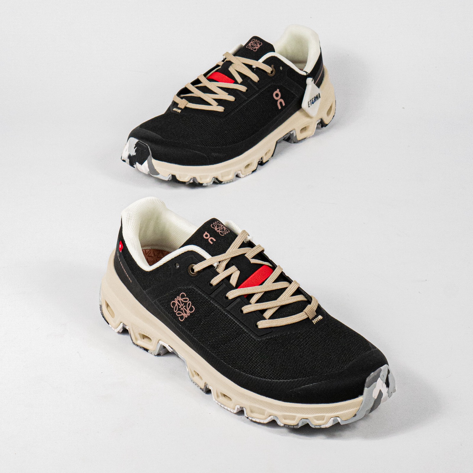 Sepatu On Running Cloudventure Black Cream Sneakers Unisex Sepatu Lari Olahraga Gym Pria Wanita - Image 5
