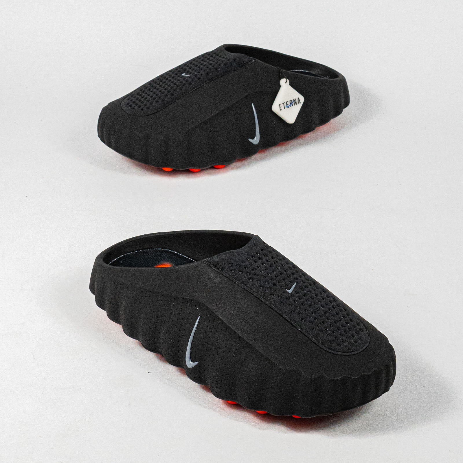 Sandal Nike Mind 001 Black Chrome Hyper Crimson Sendal Pria Wanita - Image 5