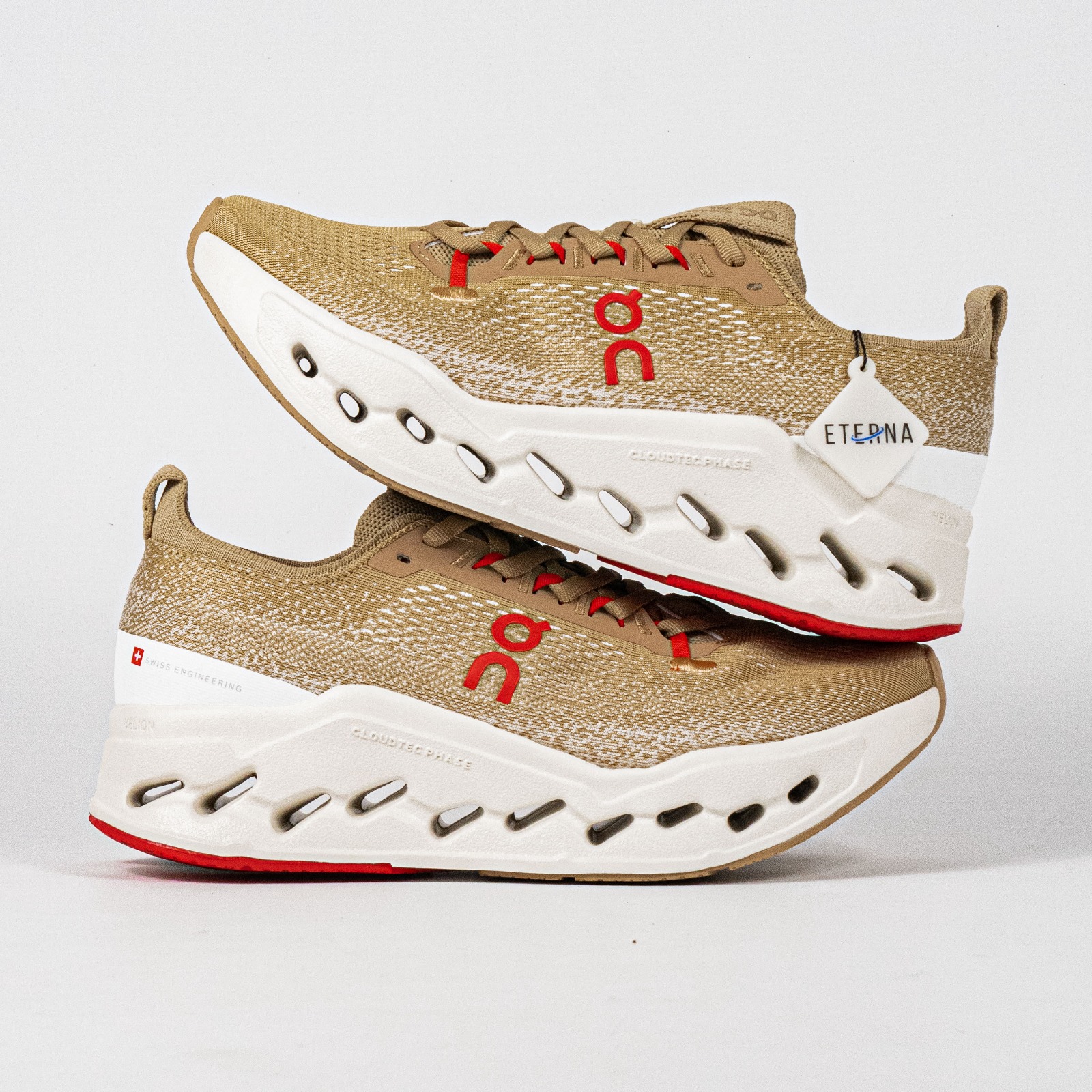 Sepatu On Running Cloudsurfer Max Year Of Horse Chai Ivory Sneakers Unisex Sepatu Lari Olahraga Gym Pria Wanita - Image 5