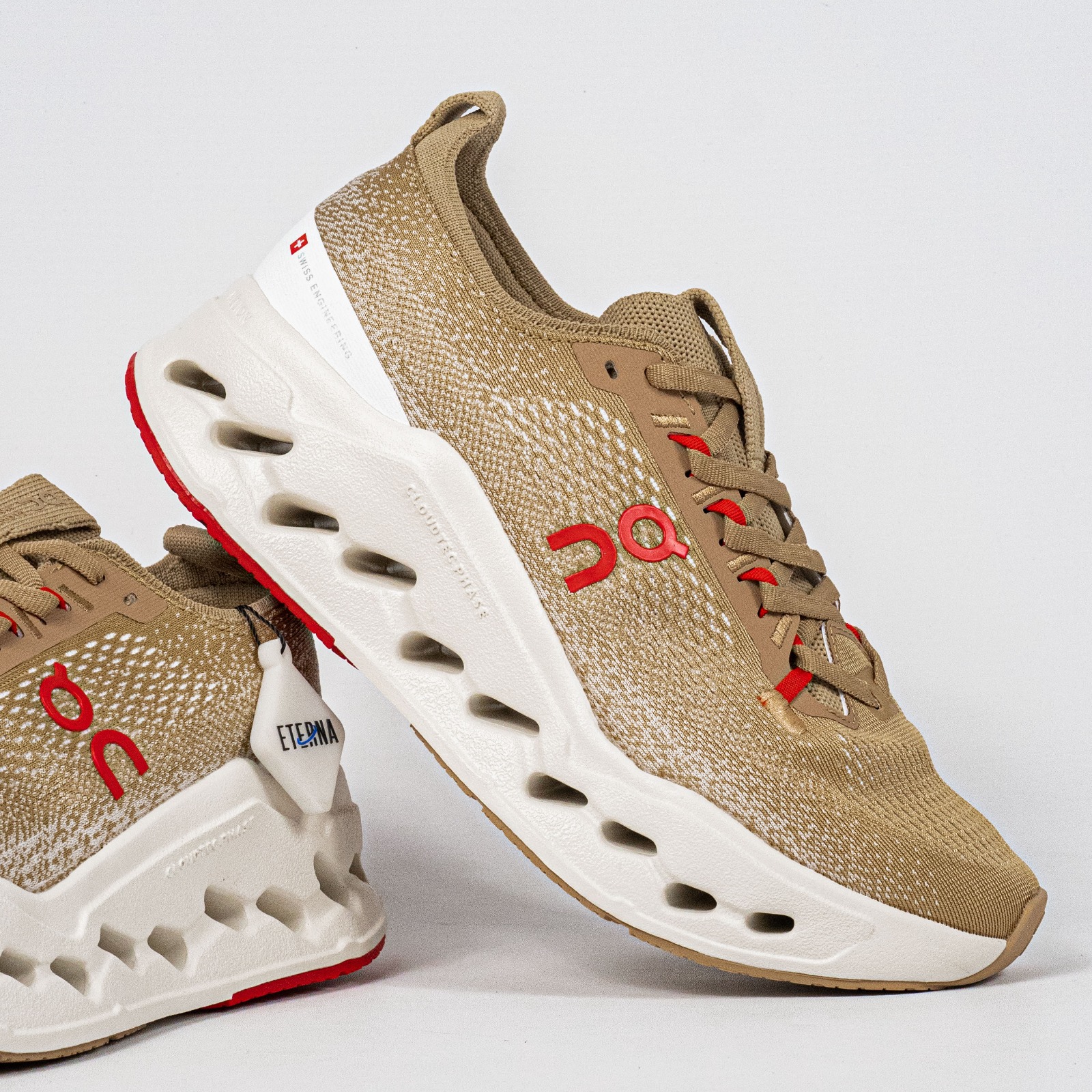 Sepatu On Running Cloudsurfer Max Year Of Horse Chai Ivory Sneakers Unisex Sepatu Lari Olahraga Gym Pria Wanita - Image 3