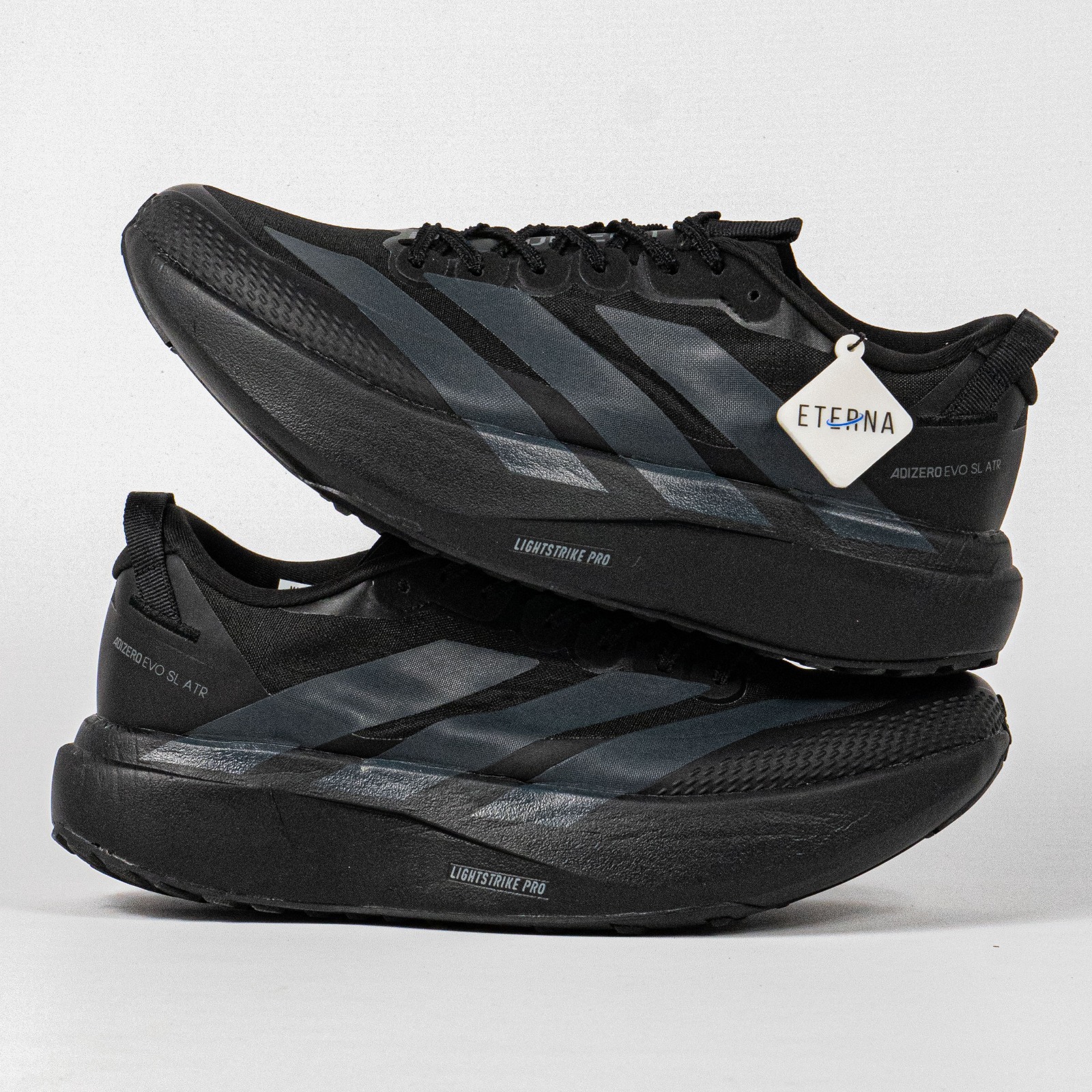 Sepatu Adidas Adizero EVO SL ATR Core Black Night Grey Iron Metallic Running Sneakers Unisex Sepatu Lari Olahraga Gym Pria Wanita - Image 5