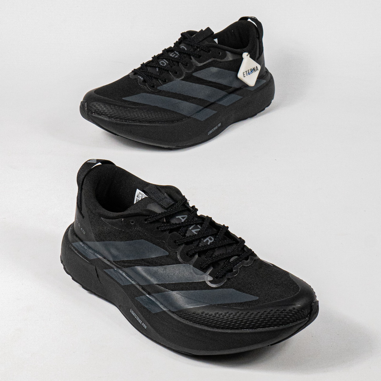 Sepatu Adidas Adizero EVO SL ATR Core Black Night Grey Iron Metallic Running Sneakers Unisex Sepatu Lari Olahraga Gym Pria Wanita - Image 4