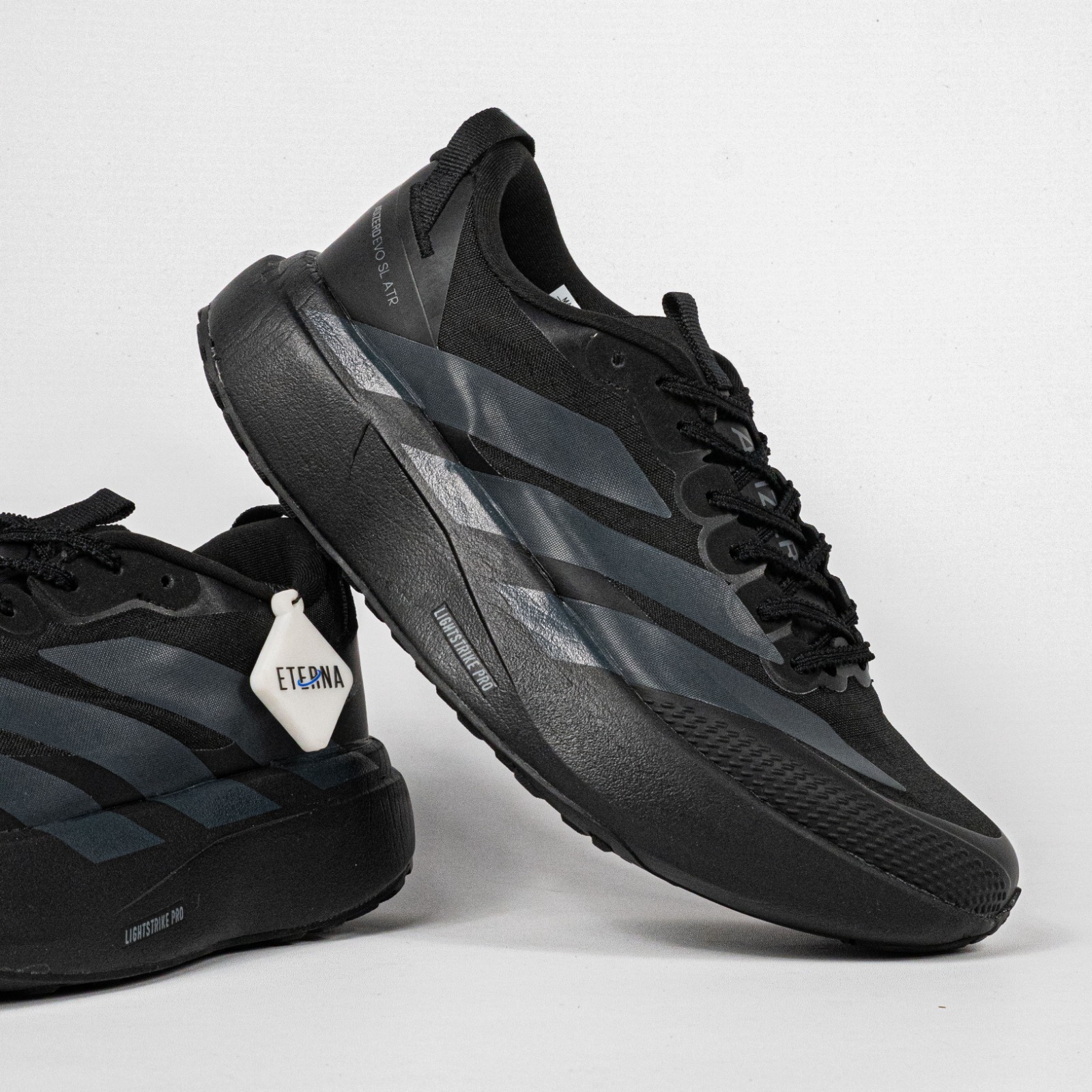 Sepatu Adidas Adizero EVO SL ATR Core Black Night Grey Iron Metallic Running Sneakers Unisex Sepatu Lari Olahraga Gym Pria Wanita - Image 3
