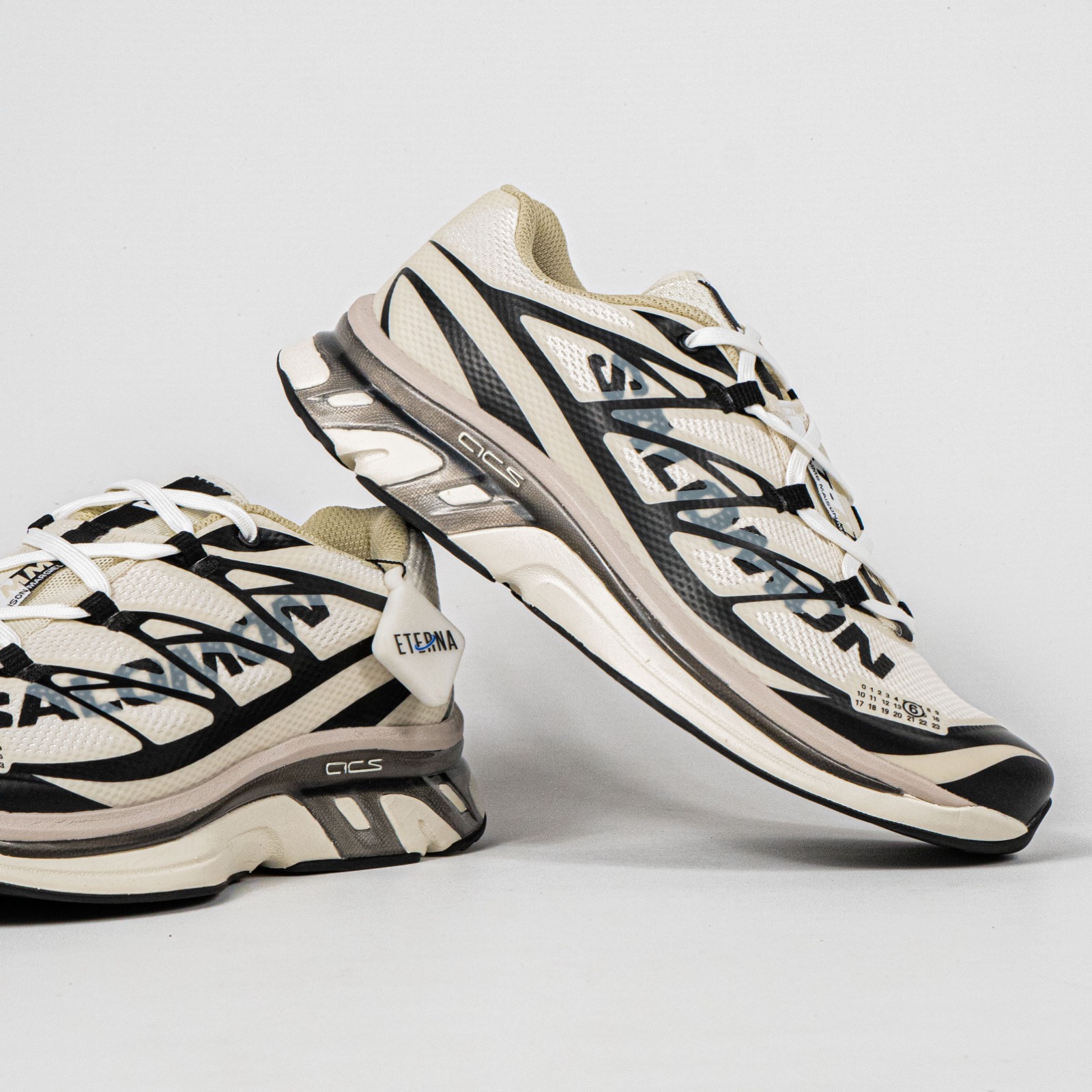 Sepatu Salomon XT MM6 Maison Margiela Vanilla Ice Black Green Haze Outdoor Trail Running Sneakers Unisex Sepatu Lari Olahraga Gym Pria Wanita - Image 3