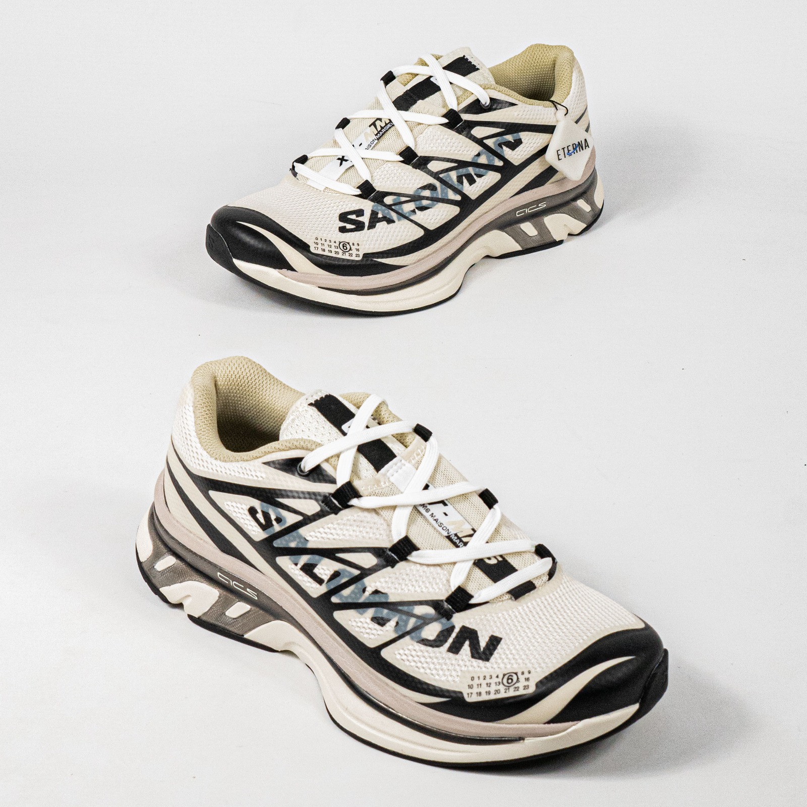 Sepatu Salomon XT MM6 Maison Margiela Vanilla Ice Black Green Haze Outdoor Trail Running Sneakers Unisex Sepatu Lari Olahraga Gym Pria Wanita - Image 4