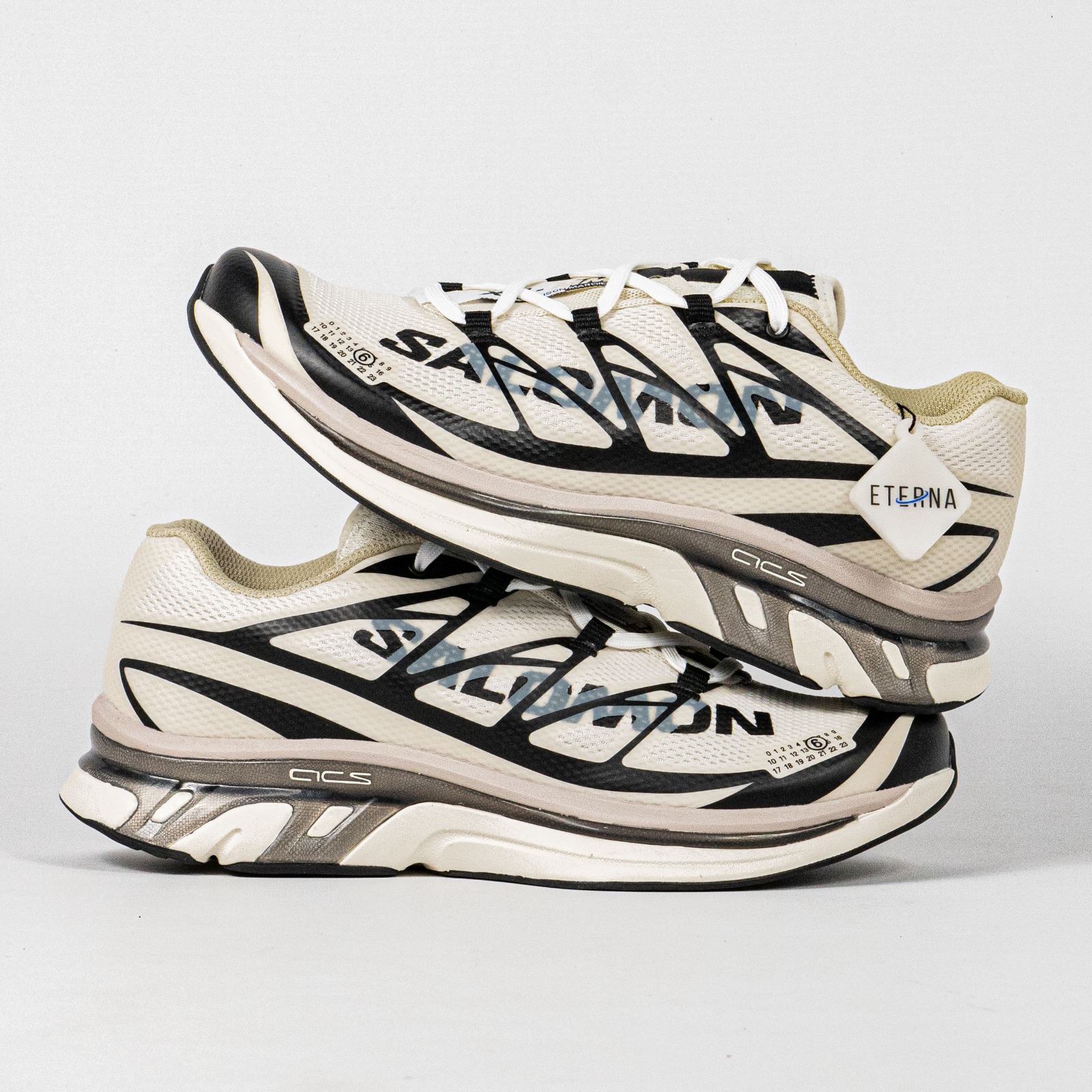 Sepatu Salomon XT MM6 Maison Margiela Vanilla Ice Black Green Haze Outdoor Trail Running Sneakers Unisex Sepatu Lari Olahraga Gym Pria Wanita - Image 5