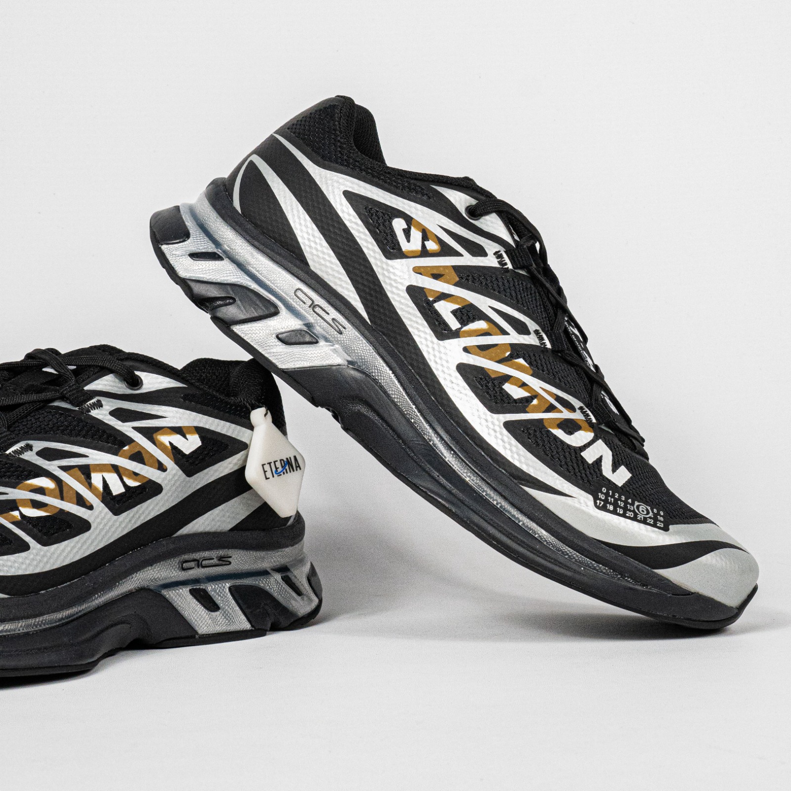 Sepatu Salomon XT MM6 Maison Margiela Black Silver Phantom Outdoor Trail Running Sneakers Unisex Sepatu Lari Olahraga Gym Pria Wanita - Image 3