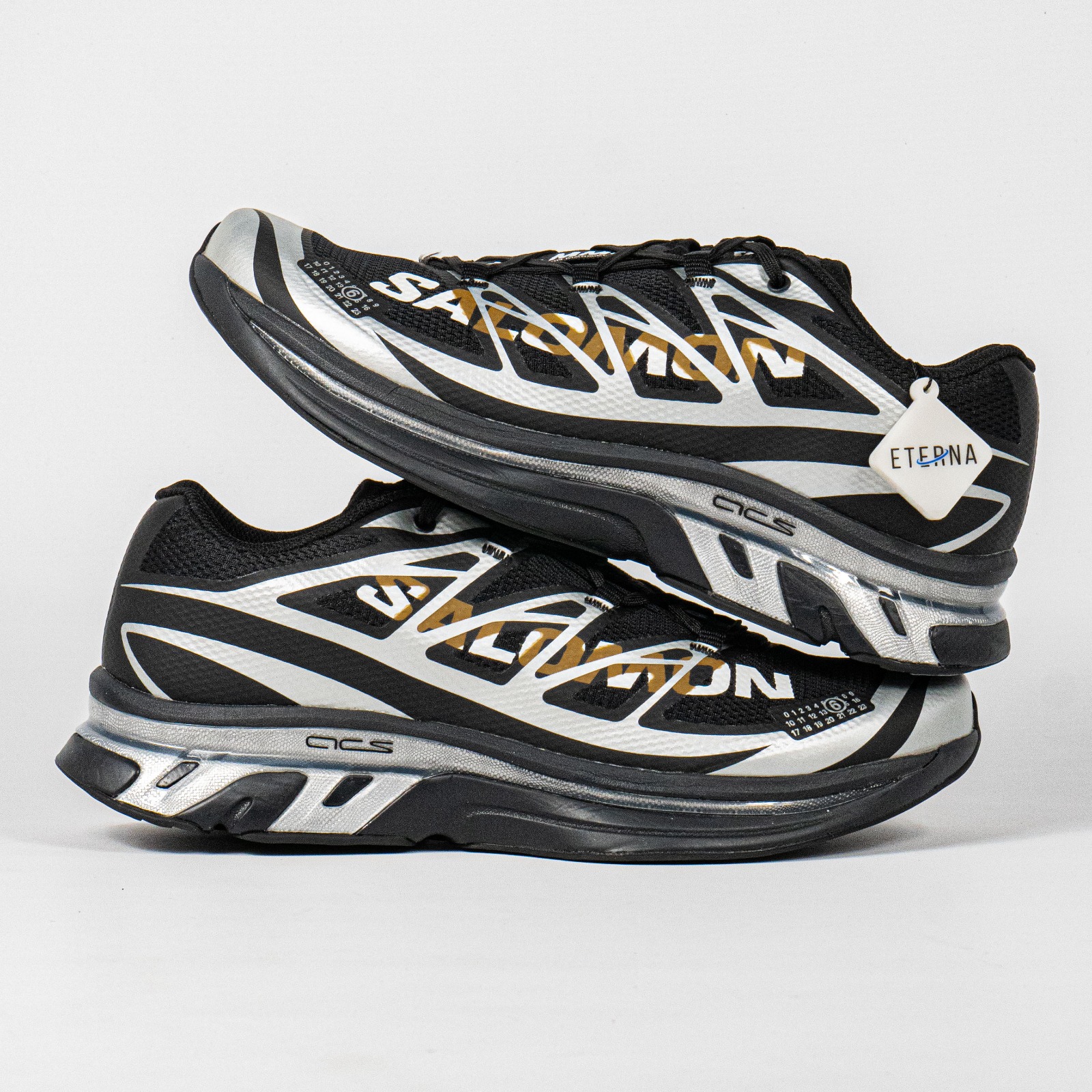 Sepatu Salomon XT MM6 Maison Margiela Black Silver Phantom Outdoor Trail Running Sneakers Unisex Sepatu Lari Olahraga Gym Pria Wanita - Image 5