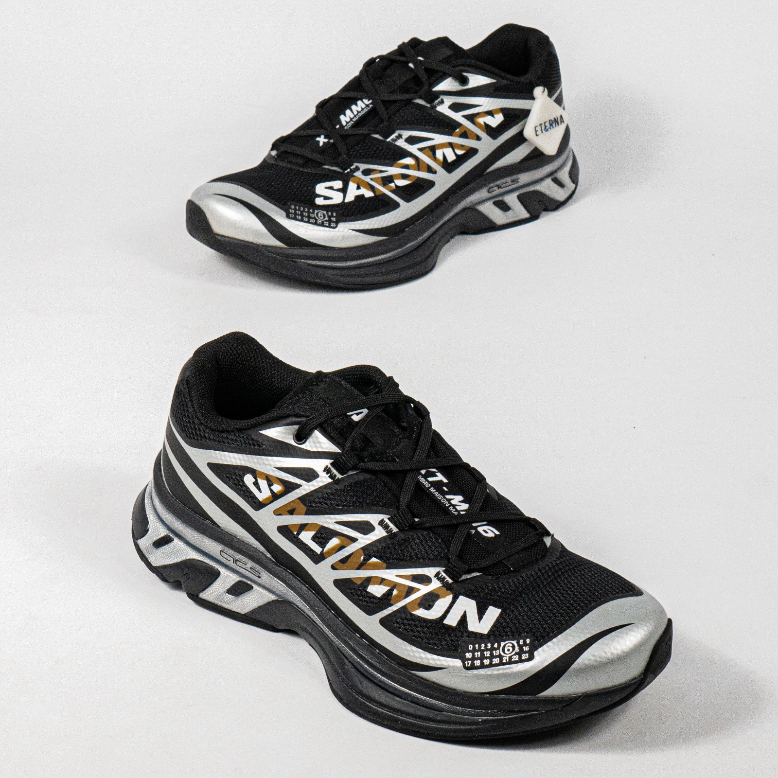 Sepatu Salomon XT MM6 Maison Margiela Black Silver Phantom Outdoor Trail Running Sneakers Unisex Sepatu Lari Olahraga Gym Pria Wanita - Image 4