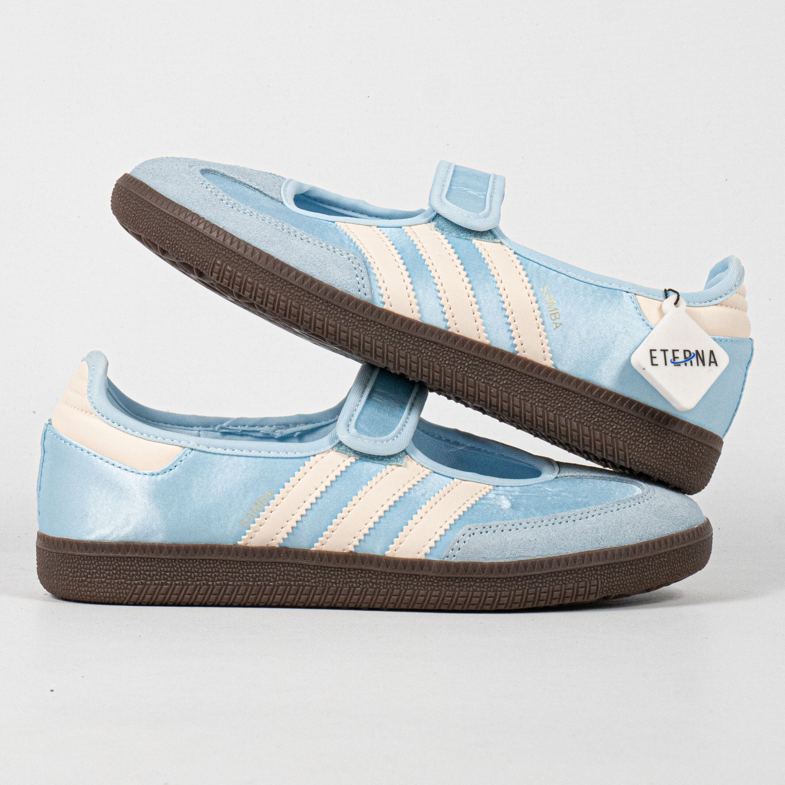 Sepatu Adidas Samba Jane Crystal Sky Cream White Blue Women Casual Sneakers Wanita Sepatu Kasual - Image 2