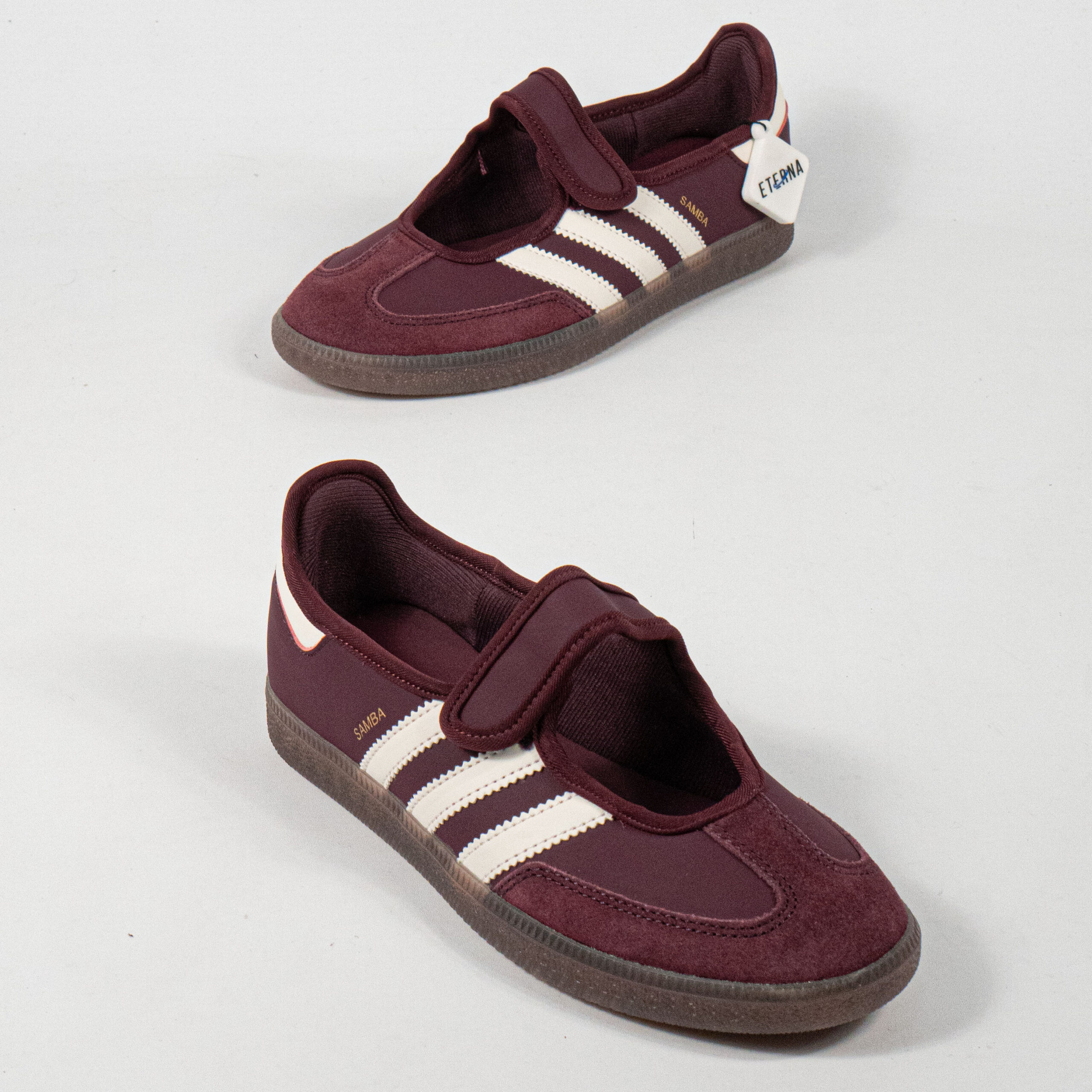 Sepatu Adidas Samba OG Mary Jane Maroon Cream White Women Casual Sneakers Wanita Sepatu Kasual - Image 5