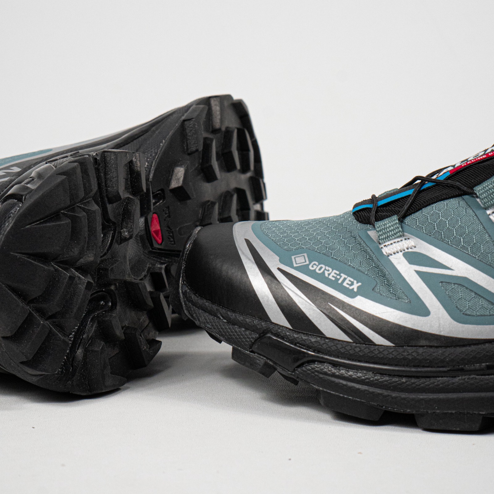 Sepatu Salomon XT-6 GTX North Atlantic Black Turquoise Outdoor Trail Running Sneakers Unisex Sepatu Lari Olahraga Gym Pria Wanita - Image 2