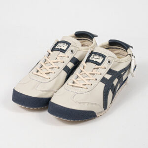 Sepatu Onitsuka Tiger Mexico 66 Laces SD Cream Navy Leather Unisex Sneakers Casual Authentic