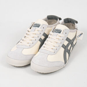 Sepatu Onitsuka Tiger Mexico 66 Laces Soft Cream Grey Leather Unisex Sneakers Casual Authentic