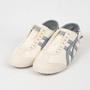 Sepatu Onitsuka Tiger Mexico 66 Paraty Slip On White Grey Purple Canvas Unisex Sneakers Casual Authentic