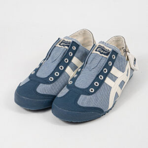 Sepatu Onitsuka Tiger Mexico 66 Paraty Slip On Blue Chambray Canvas Unisex Sneakers Casual Authentic