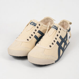 Sepatu Onitsuka Tiger Mexico 66 Slip On Cream Navy Canvas Unisex Sneakers Casual Authentic