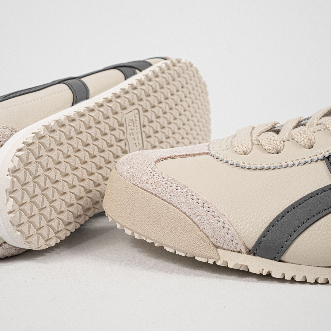 Sepatu Onitsuka Tiger Mexico 66 Slip On Grey Cream Unisex Sneakers Casual Authentic - Image 2