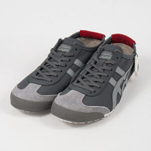 Sepatu Onitsuka Tiger Mexico 66 Suede Leather Grey Red Unisex Sneakers Casual Authentic