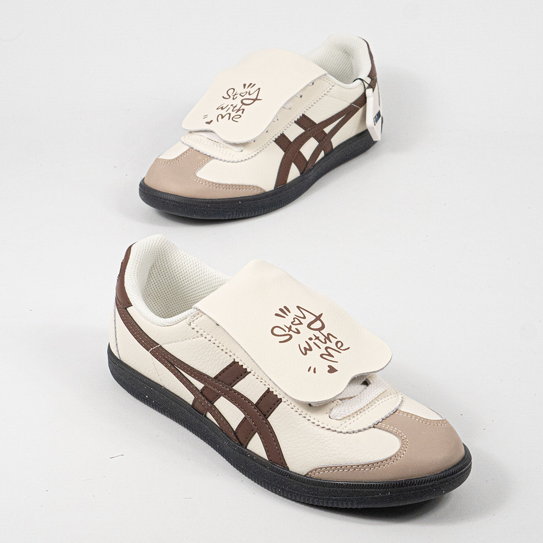 Sepatu Onitsuka Tiger Mexico Tokuten Cream Brown Stay With Me Unisex Sneakers Casual Authentic - Image 4