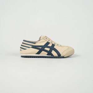 Sepatu Onitsuka Tiger Mexico 66 Paraty Slip On Cream Navy Canvas Unisex Sneakers Casual Authentic