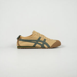 Sepatu Onitsuka Tiger Mexico 66 Slip On Grass Green Brown Canvas Unisex Sneakers Casual Authentic