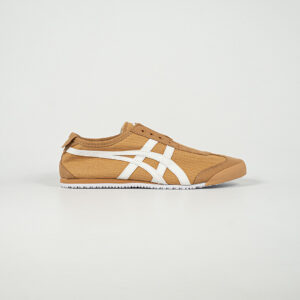 Sepatu Onitsuka Tiger Mexico 66 Slip On Tan Presidio Brown White Canvas Unisex Sneakers Casual Authentic