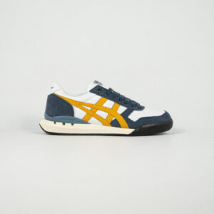 Sepatu Onitsuka Tiger Ultimate 81 EX White Blue Golden Glow Unisex Sneakers Casual Authentic