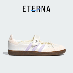 Sepatu Adidas Samba OG Mary Jane Chalk White Silver Dawn Purple Casual Wanita Indoor Outdoor Sneakers Authentic