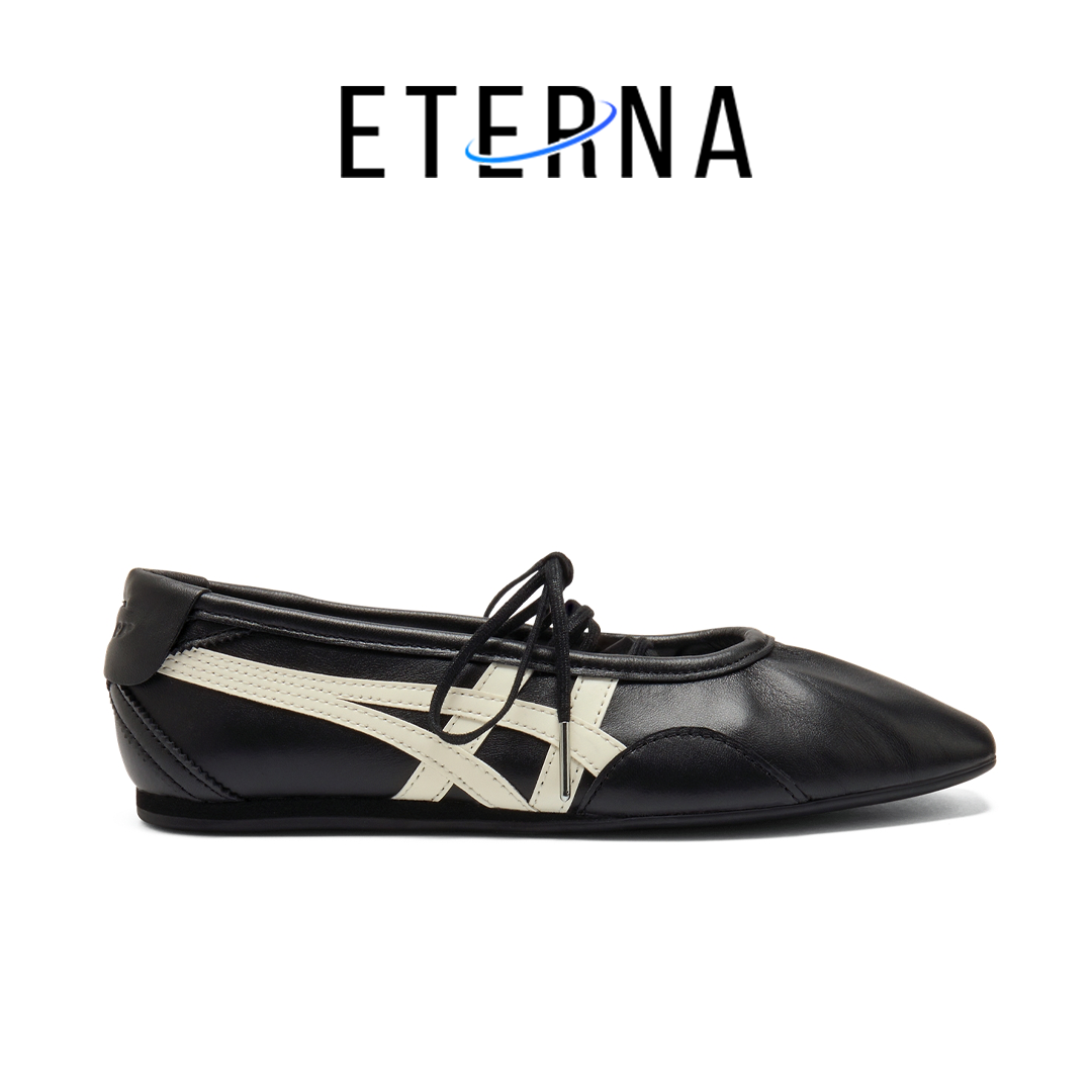 Sepatu Onitsuka Tiger Gymnarina Ballet Black Cream Women Casual Wanita Indoor Outdoor Sneakers Authentic