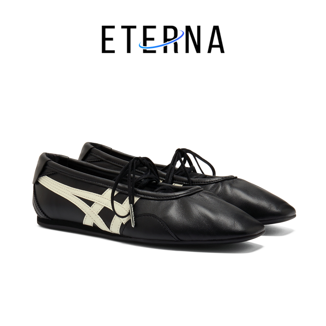 Sepatu Onitsuka Tiger Gymnarina Ballet Black Cream Women Casual Wanita Indoor Outdoor Sneakers Authentic - Image 4